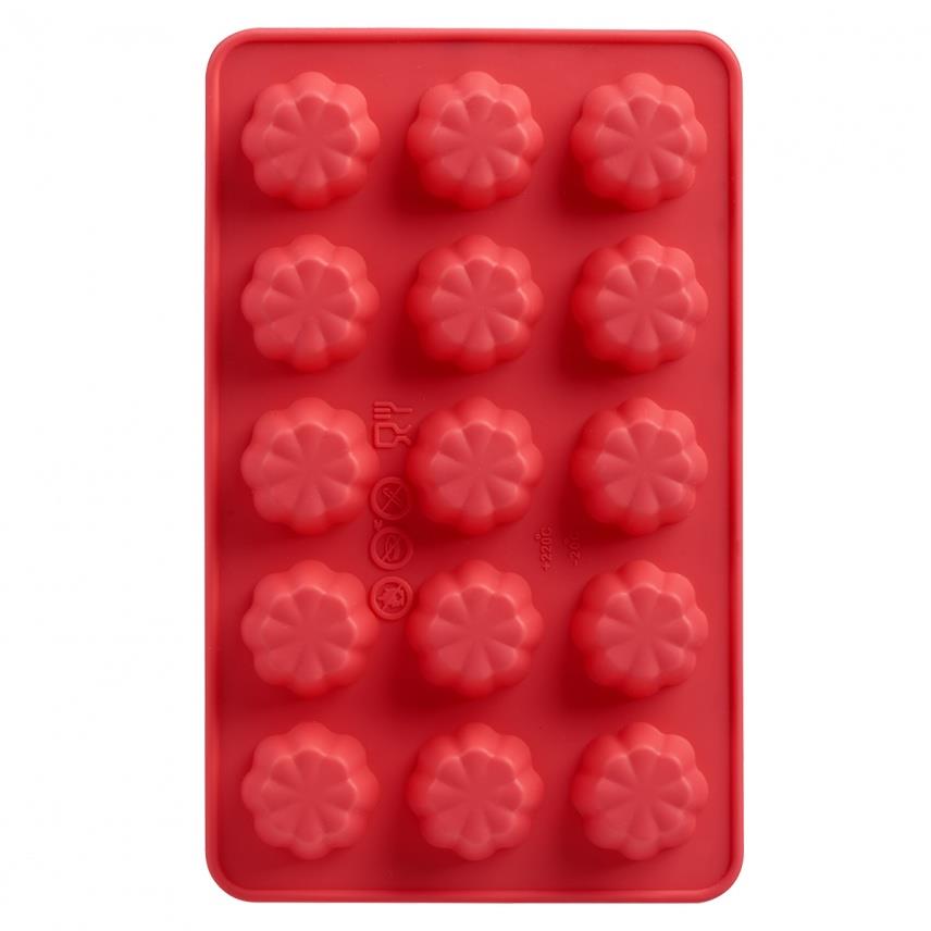 Trudeau - Ensemble de 2 moules à chocolat en silicone en forme de fleur
