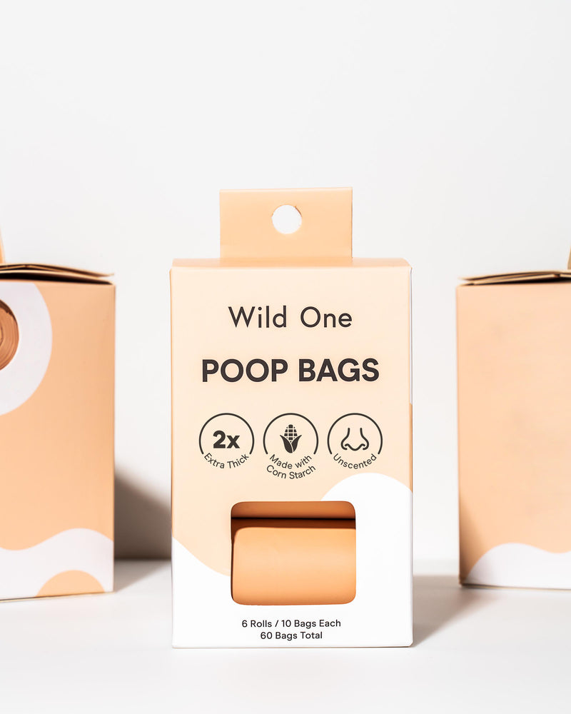 WILD ONE POOP BAGS BOX - TAN