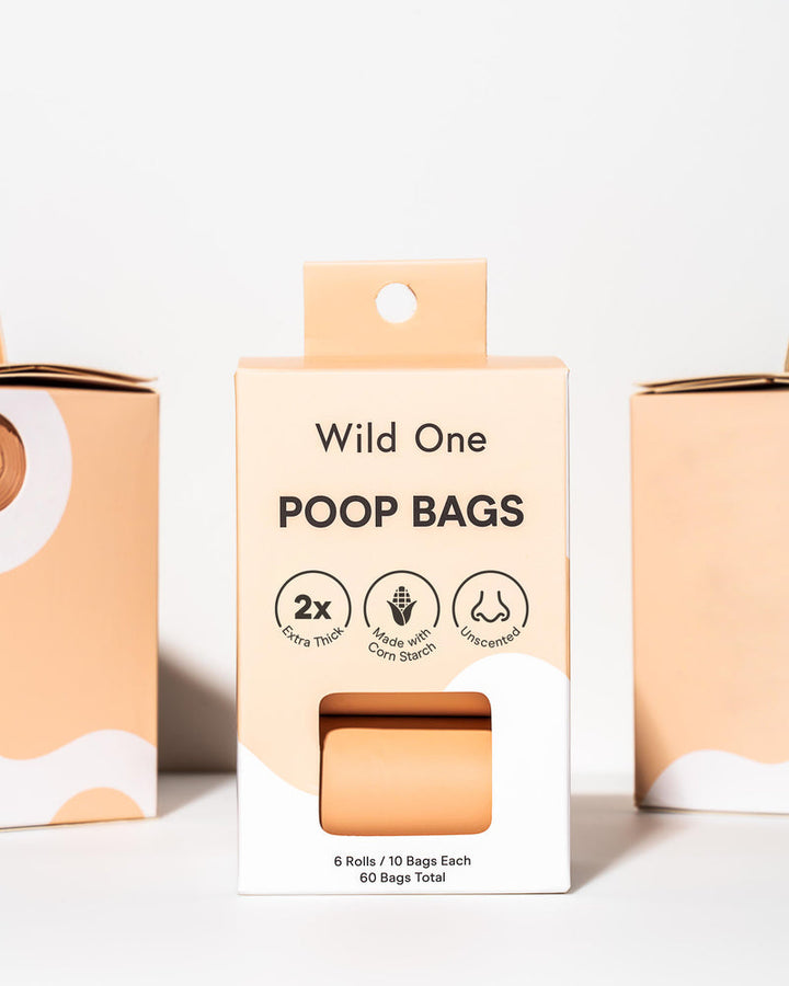 WILD ONE POOP BAGS BOX - TAN