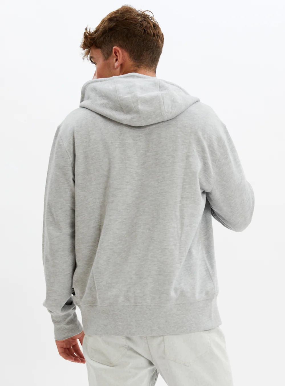 Point Zero Jimmy Unisex Zip Front French Terry Hoodie Grey