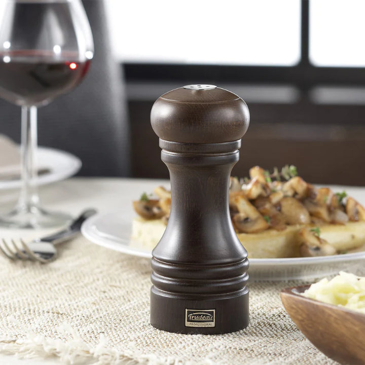 TRUDEAU PROFESSIONAL CHOCO WOOD SALT SHAKER 6 IN