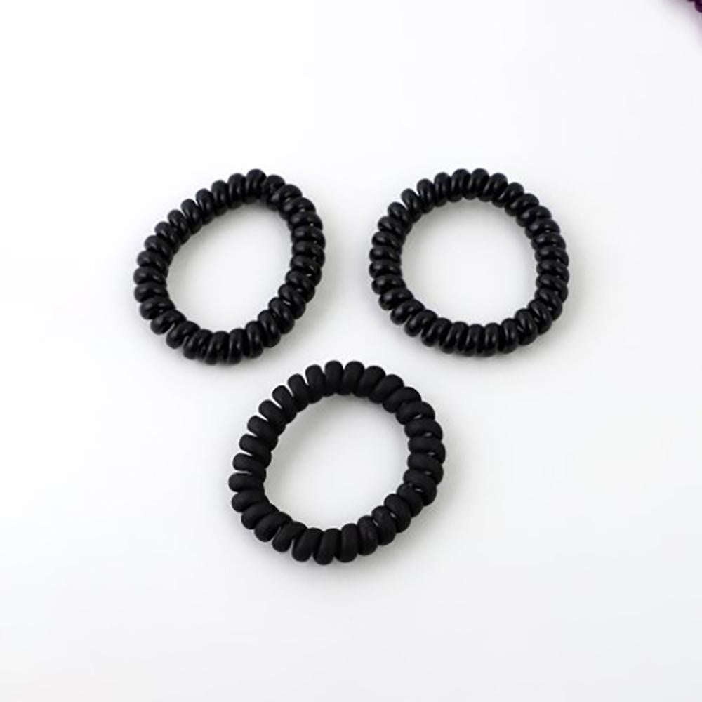 Phone Cord Hair Tie Black