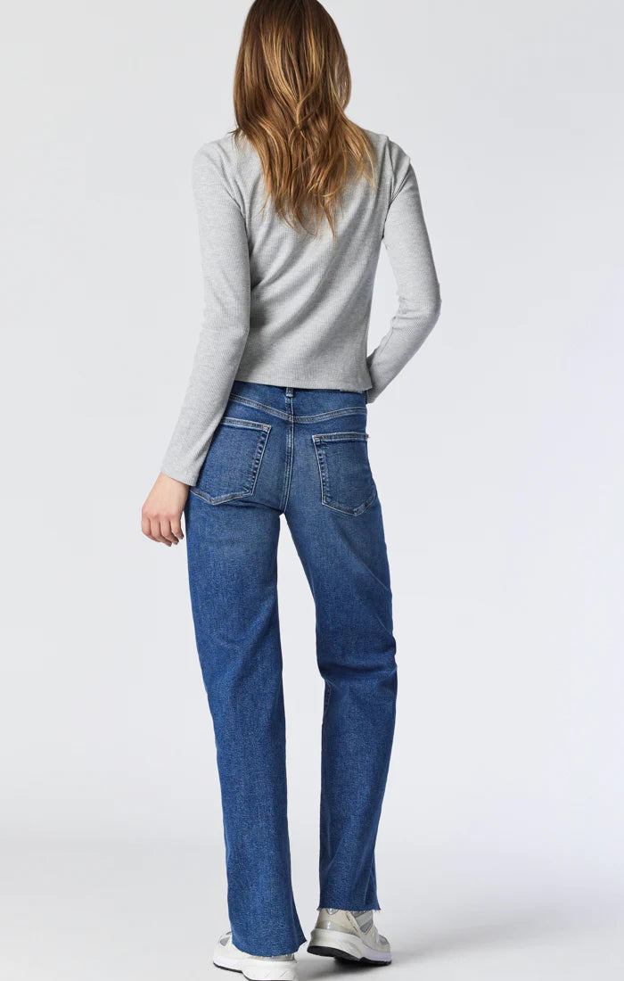 Mavi Victoria Wide Leg Jeans - Dark Brushed Recycle Blue
