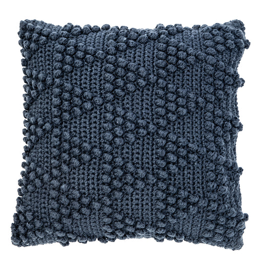 BUBBLE KNITTED NAVY DECORATIVE PILLOW