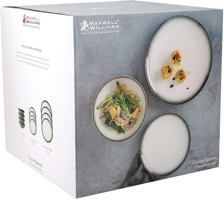 MAXWELL & WILLIAMS GRANITE CAVIAR - DINNERWARE SET