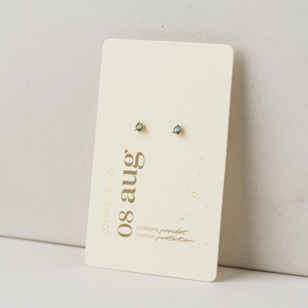 Kaleidoscope Birthstone Stud Earrings Gold