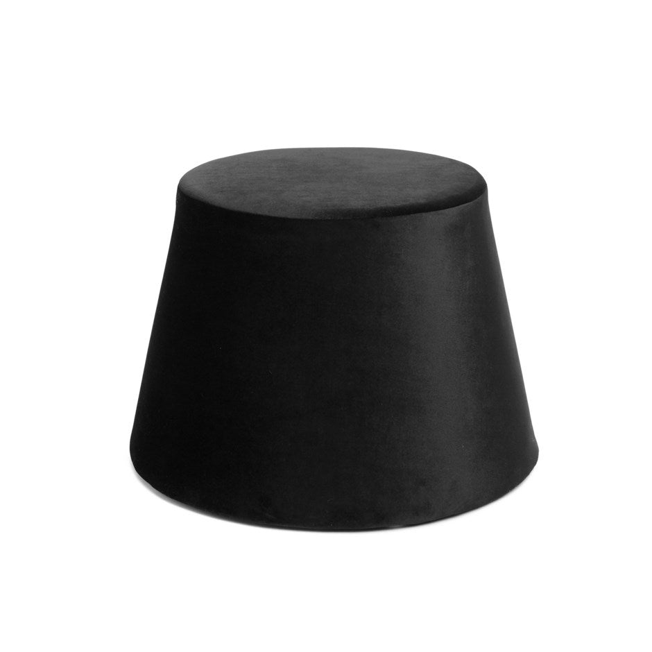 TABOURET EN VELOURS PAULA NOIR