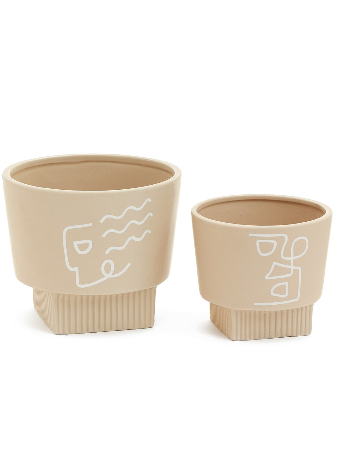 SMALL CERAMIC FACE PLANTER