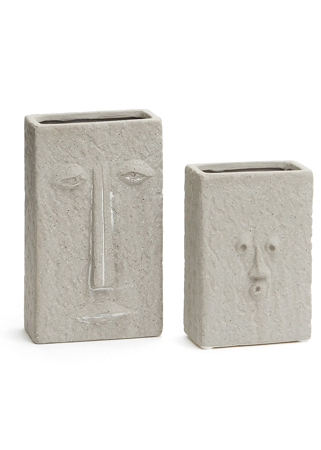 HOWELL LARGE CERAMIC WALL FACE PLANTER TAUPE