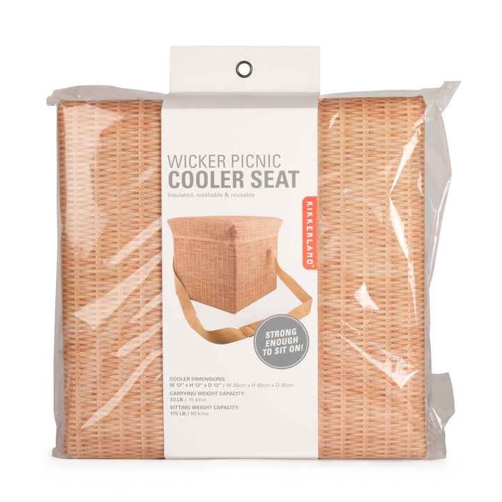 KIKKERLAND WICKER PICNIC COOLER SEAT