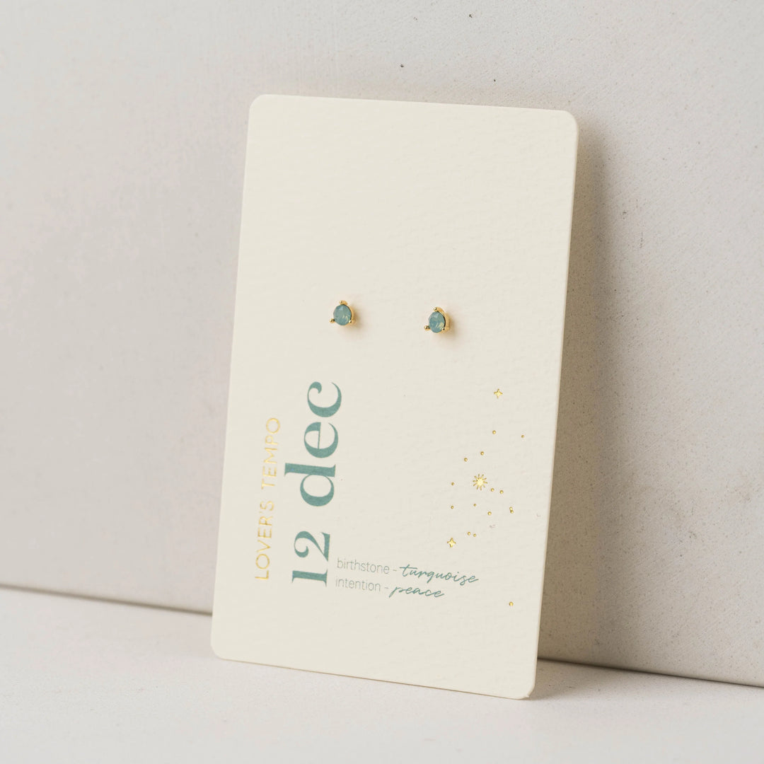 Kaleidoscope Birthstone Stud Earrings Gold