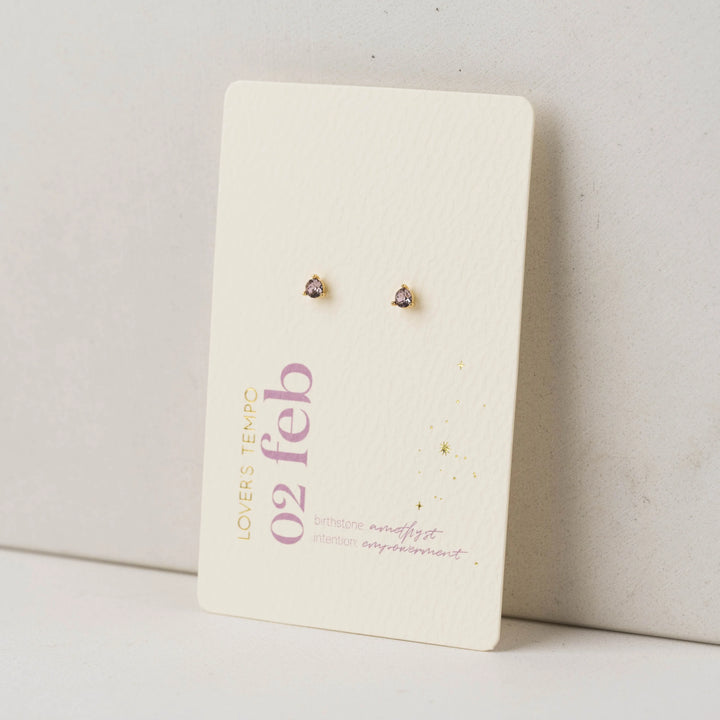 Kaleidoscope Birthstone Stud Earrings Gold