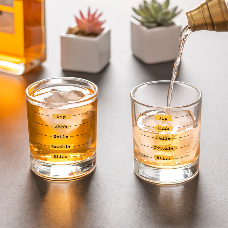 KIKKERLAND FIVE STAGES TO HAPPINESS GLASS
