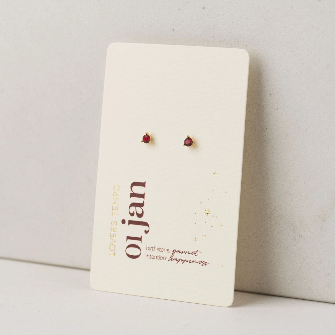 Kaleidoscope Birthstone Stud Earrings Gold