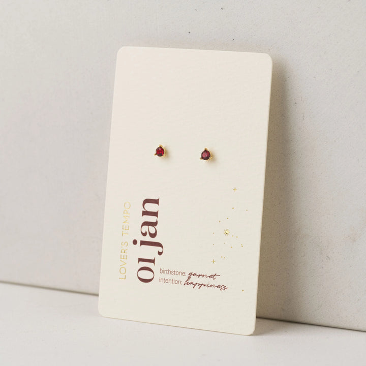 Kaleidoscope Birthstone Stud Earrings Gold