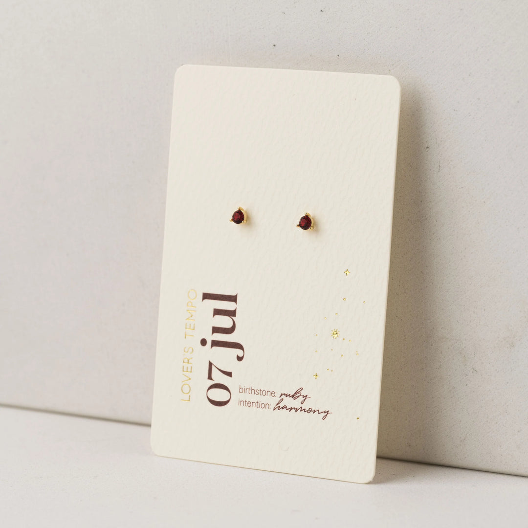 Kaleidoscope Birthstone Stud Earrings Gold