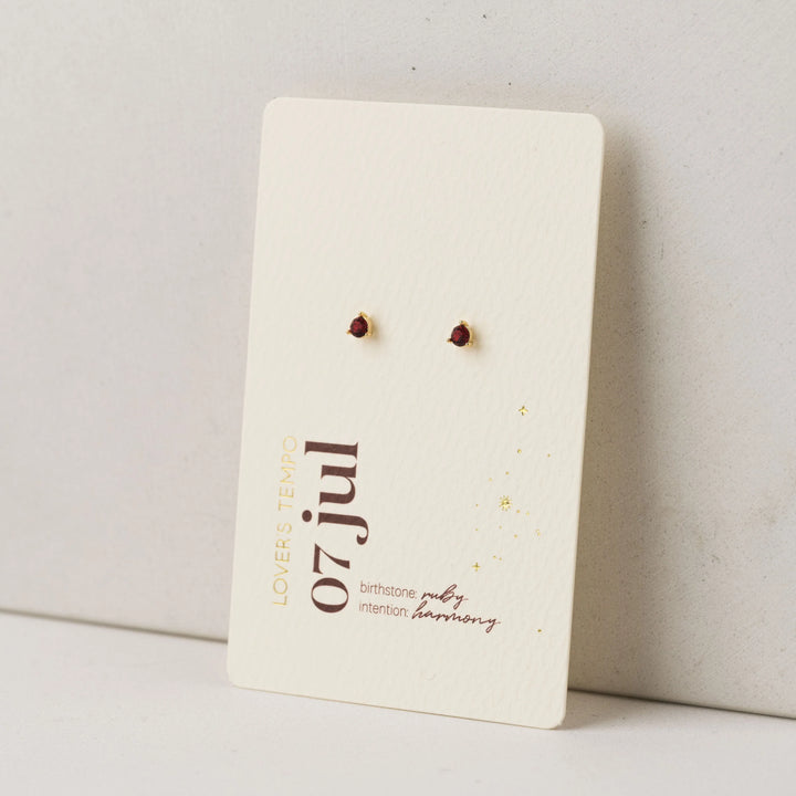 Kaleidoscope Birthstone Stud Earrings Gold
