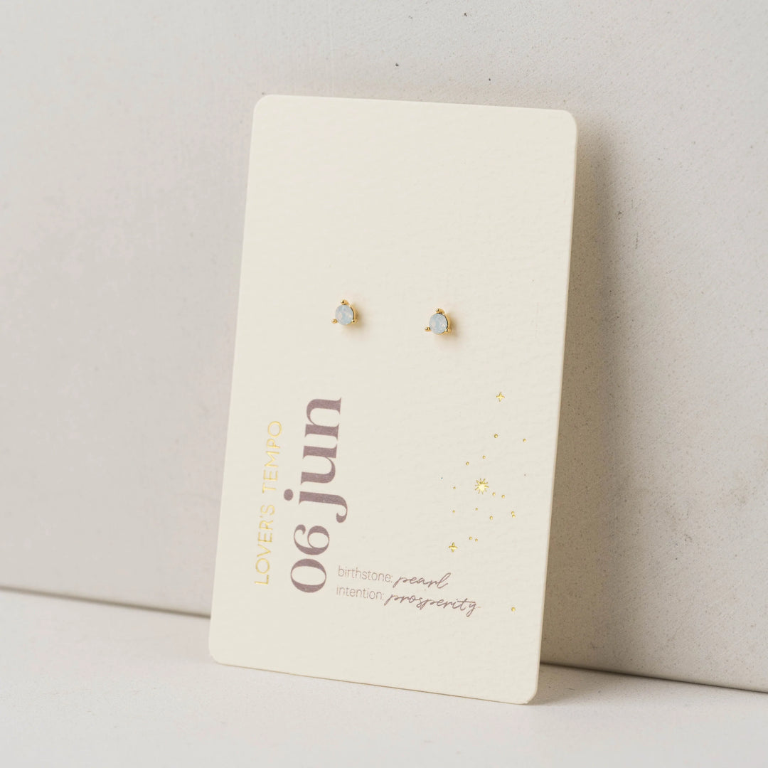 Kaleidoscope Birthstone Stud Earrings Gold