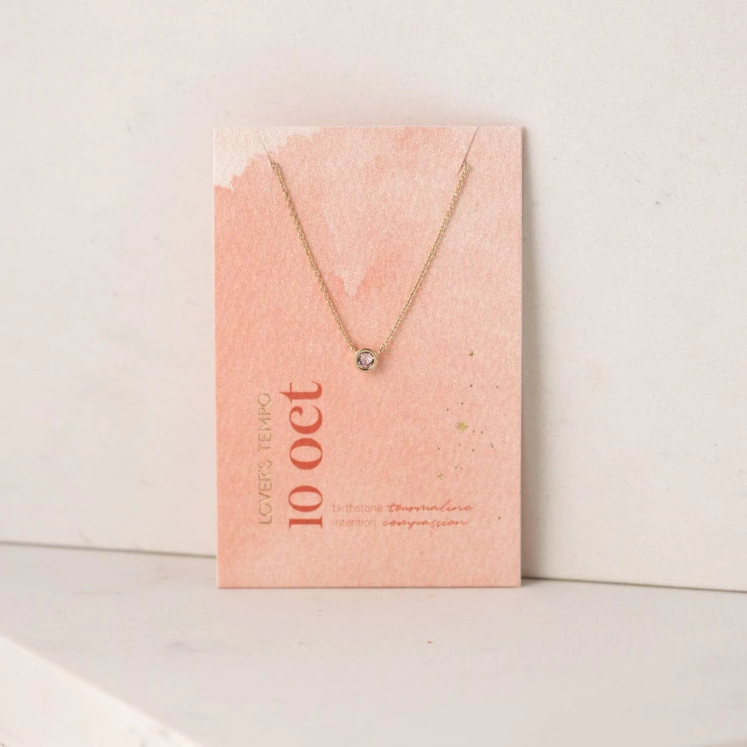 Kaleidoscope Birthstone Necklace Gold