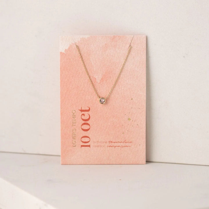 Kaleidoscope Birthstone Necklace Gold