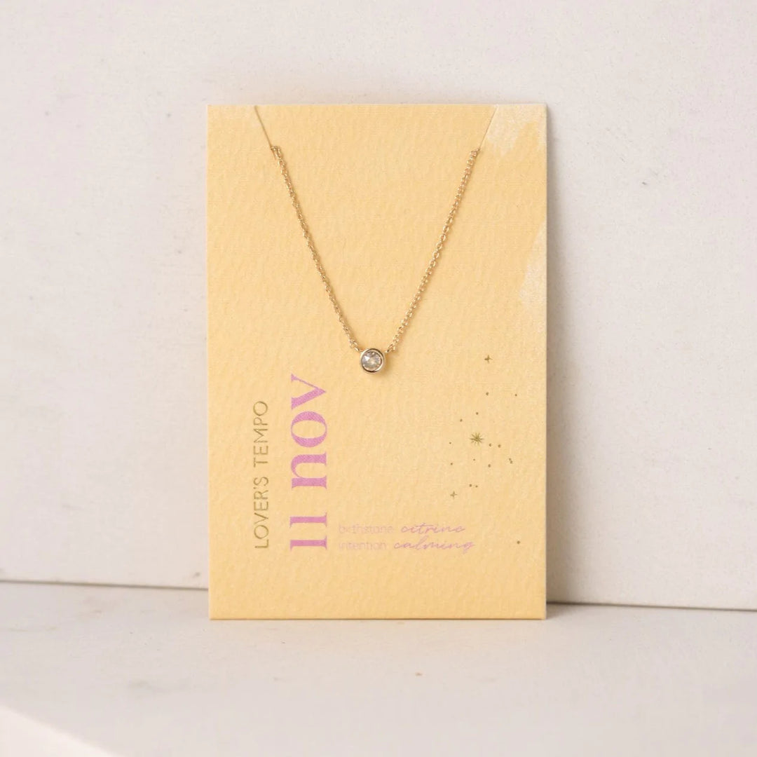 Kaleidoscope Birthstone Necklace Gold