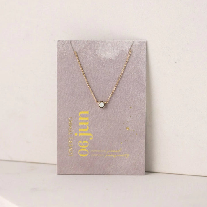 Kaleidoscope Birthstone Necklace Gold