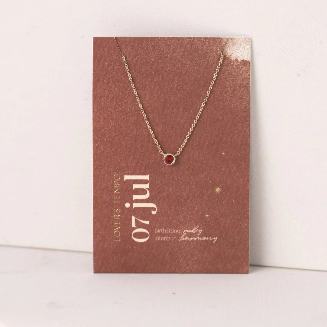 Kaleidoscope Birthstone Necklace Gold