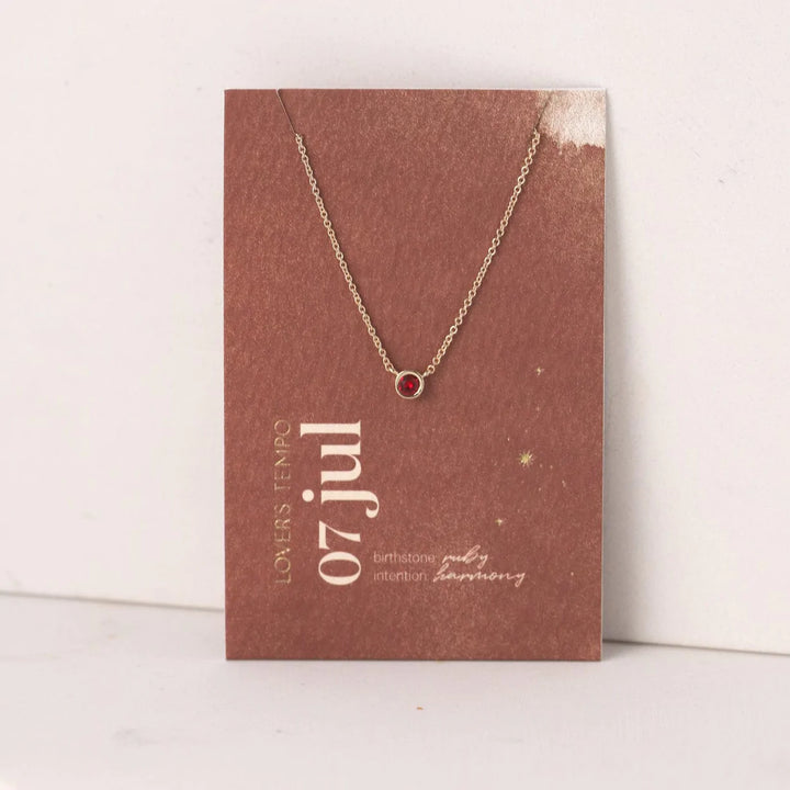 Kaleidoscope Birthstone Necklace Gold