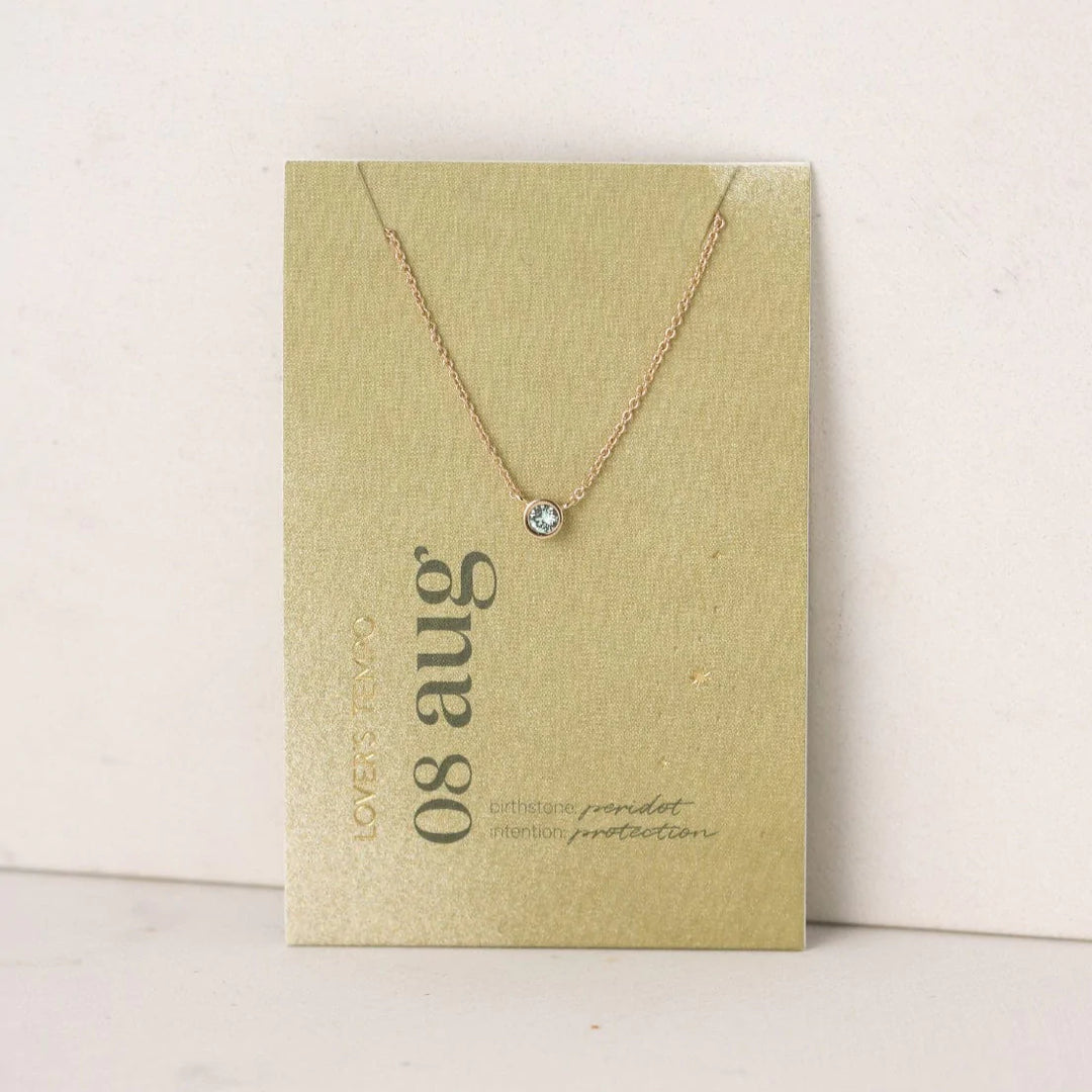 Kaleidoscope Birthstone Necklace Gold