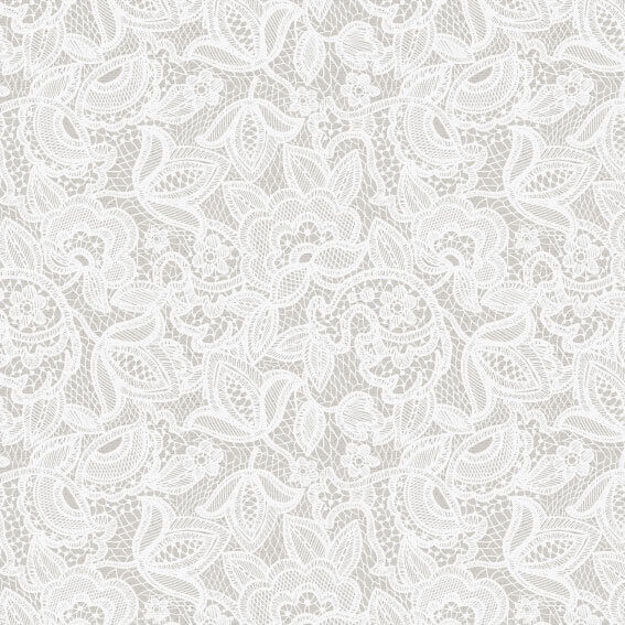 Adama Alma Lace White Vinyl Rug 60x120cm