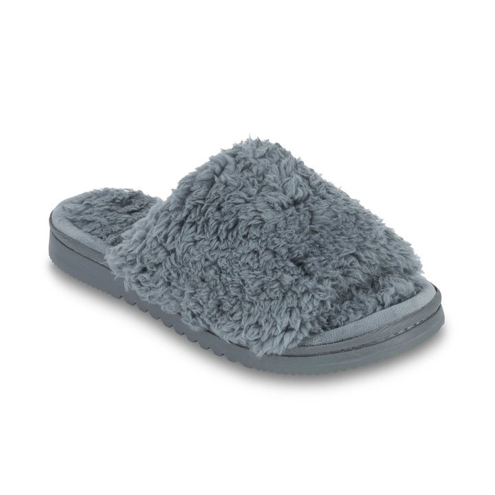 Lemon Loungewear Anywhere Berber Slide Slippers Charcoal