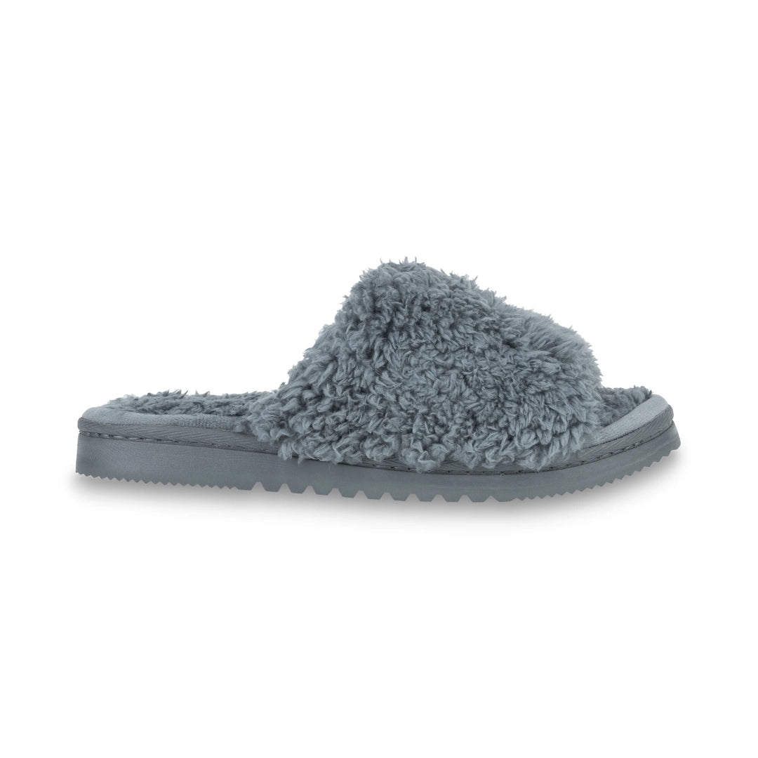 Lemon Loungewear Anywhere Berber Slide Slippers Charcoal
