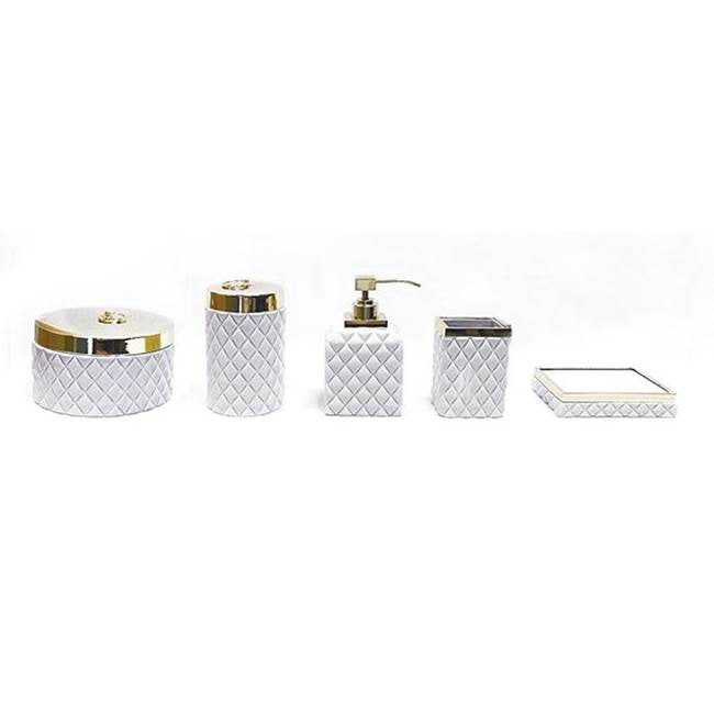 Elle Decor Quilted Ceramic Jar