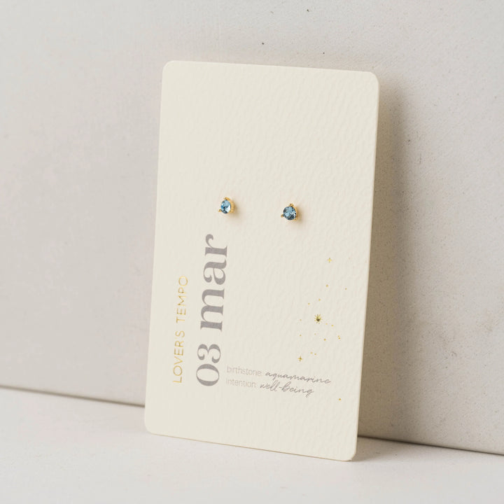 Kaleidoscope Birthstone Stud Earrings Gold