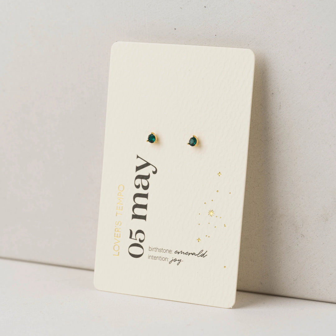 Kaleidoscope Birthstone Stud Earrings Gold