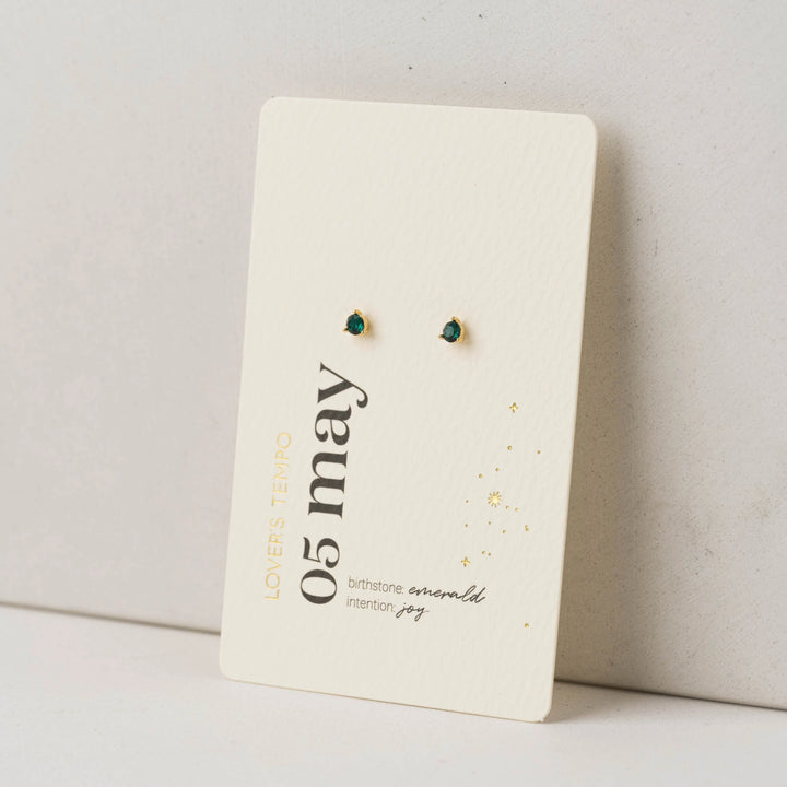 Kaleidoscope Birthstone Stud Earrings Gold