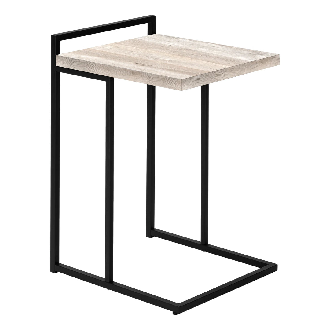 Side Table Taupe Faux Reclaimed Wood