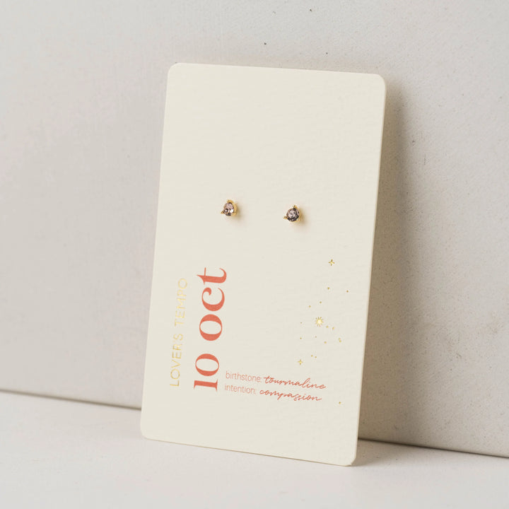 Kaleidoscope Birthstone Stud Earrings Gold