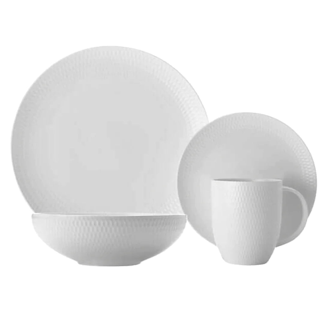 Maxwell & Williams White Basics Diamonds Dinner Set 16 Pieces