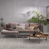 Adama Alma Aztec White Vinyl Rug 120x180cm