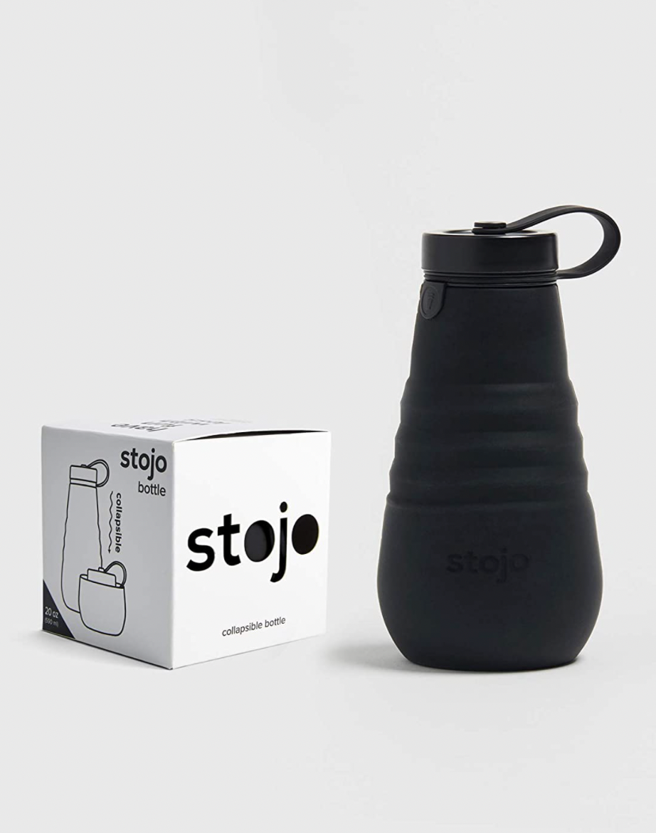 Stojo Collapsible Water Bottle – Black