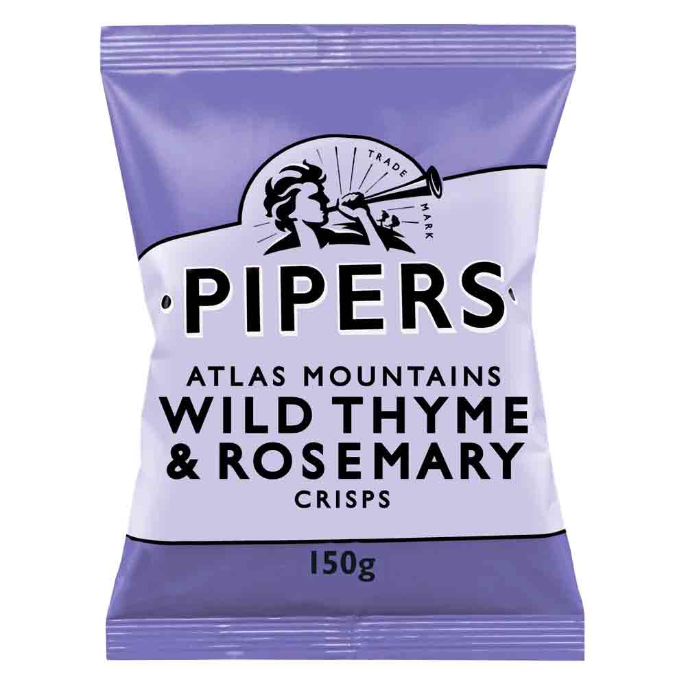 PIPERS CRISP WILD THYME AND ROSEMARY CRISPS - 150g