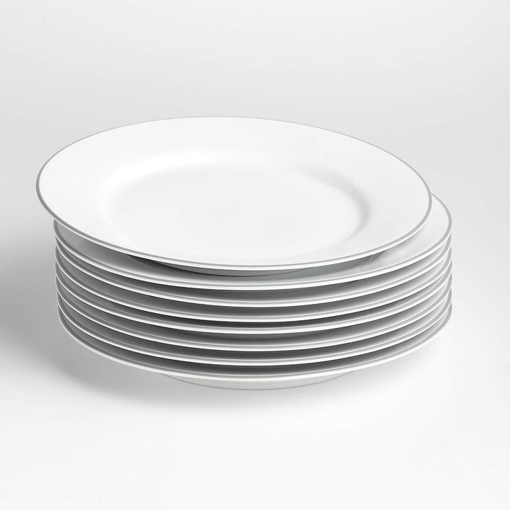 Silver Rim Dinner Plate 27.5 cm