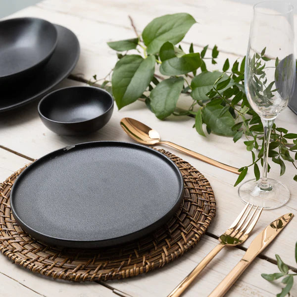 Assiette CAVIAR noir 24.5cm