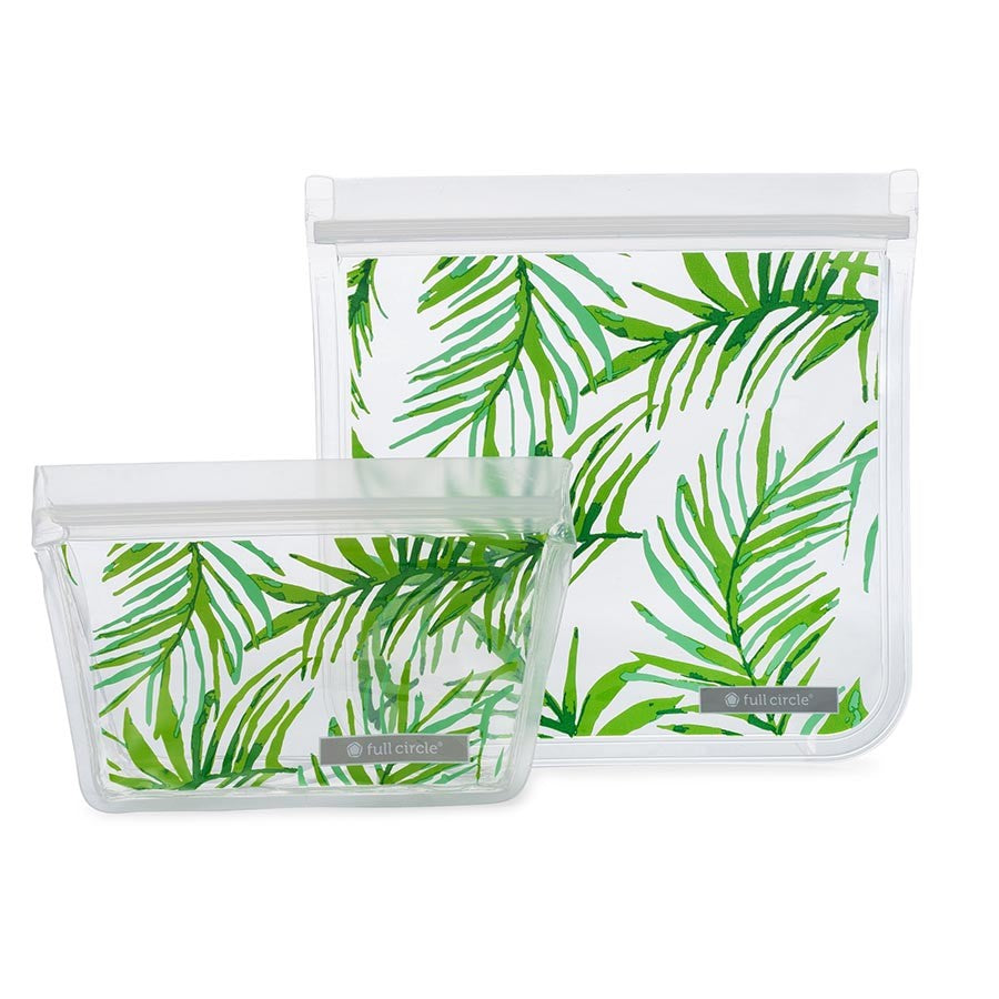 FULL CIRCLE ZIPTUCK LUNCH BAG SET - PALM TREE