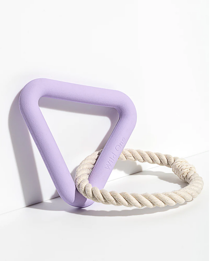 Wild One Triangle Tug (Triangle : 6.7" (L) X 6" (H), Corde : 6.3" X 6.3") - Lilas