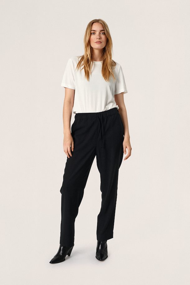 SOAKED IN LUXURY SHIRLEY TROUSERS BLACK