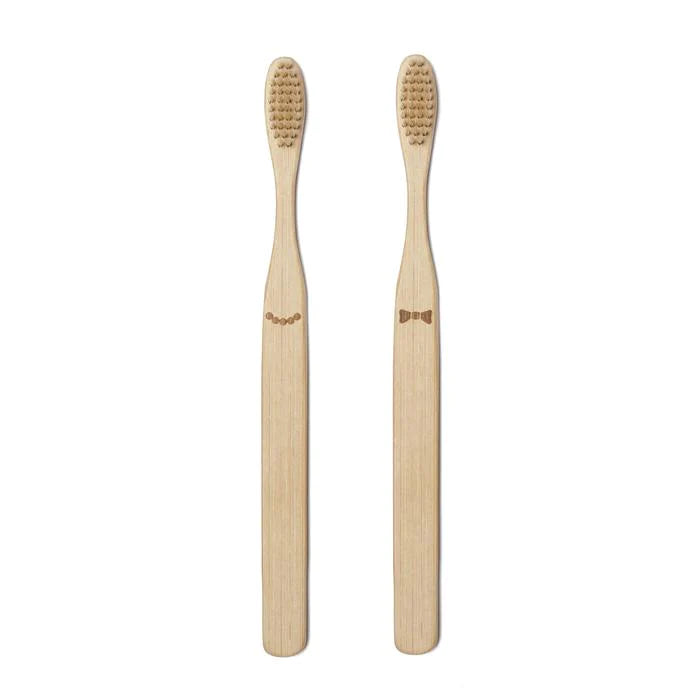 KIKKERLAND HIS & HER BAMBOO TOOTHBRUSH SET