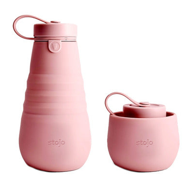 Stojo Collapsible Water Bottle – Pink