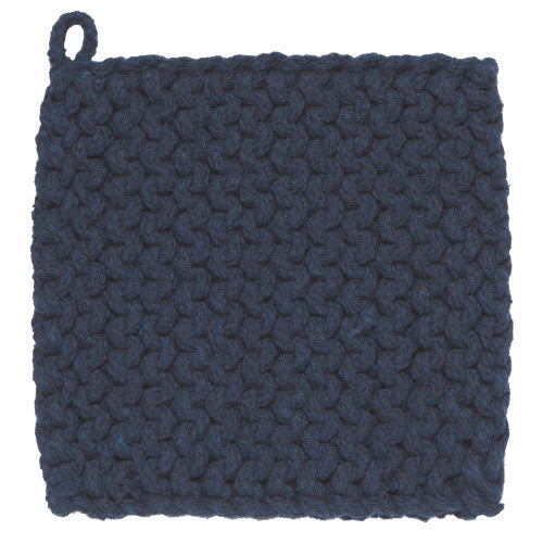 DANICA KNIT POT HOLDER MIDNIGHT BLUE